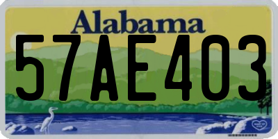 AL license plate 57AE403