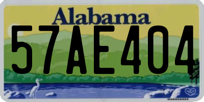 AL license plate 57AE404