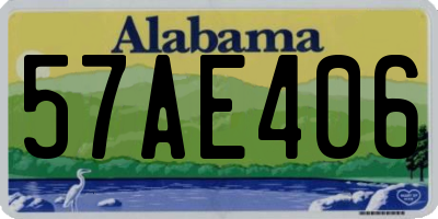 AL license plate 57AE406
