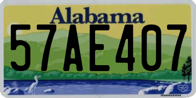 AL license plate 57AE407