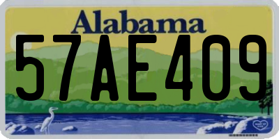 AL license plate 57AE409