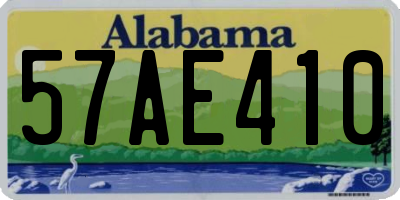 AL license plate 57AE410