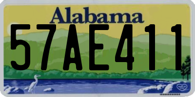 AL license plate 57AE411