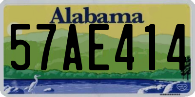 AL license plate 57AE414