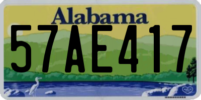 AL license plate 57AE417