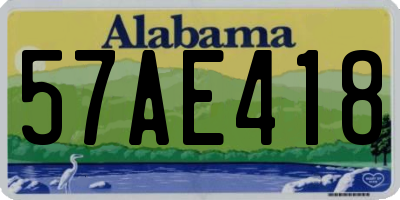 AL license plate 57AE418