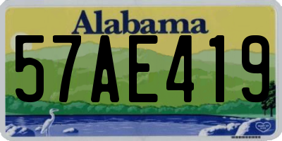 AL license plate 57AE419