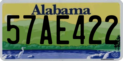 AL license plate 57AE422