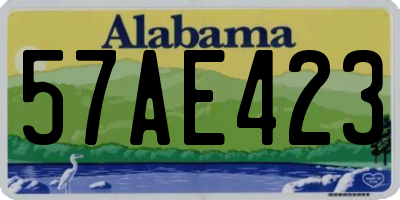 AL license plate 57AE423
