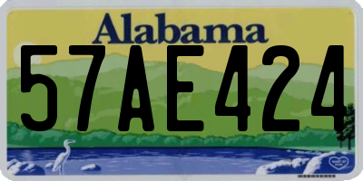 AL license plate 57AE424