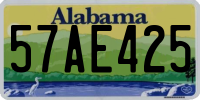 AL license plate 57AE425