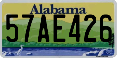 AL license plate 57AE426