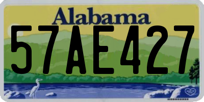 AL license plate 57AE427