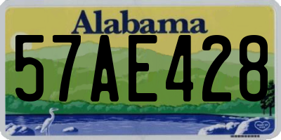 AL license plate 57AE428