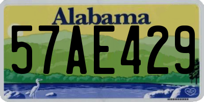 AL license plate 57AE429