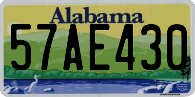 AL license plate 57AE430