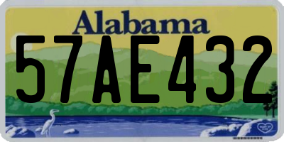AL license plate 57AE432