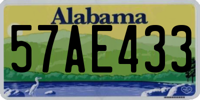 AL license plate 57AE433