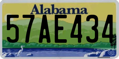 AL license plate 57AE434