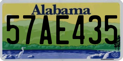 AL license plate 57AE435