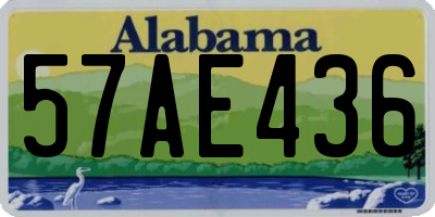 AL license plate 57AE436