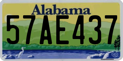 AL license plate 57AE437