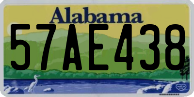 AL license plate 57AE438