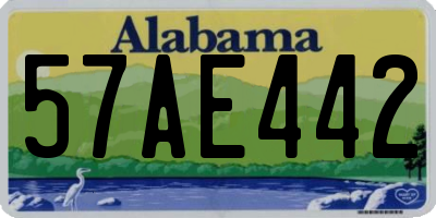 AL license plate 57AE442