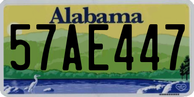 AL license plate 57AE447