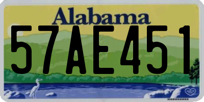 AL license plate 57AE451