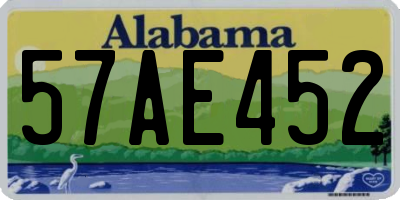 AL license plate 57AE452