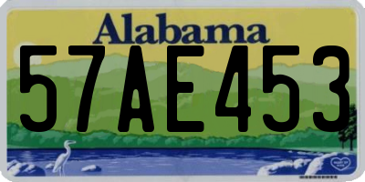AL license plate 57AE453