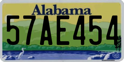 AL license plate 57AE454