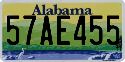 AL license plate 57AE455