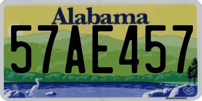 AL license plate 57AE457