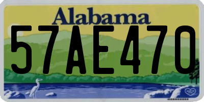 AL license plate 57AE470