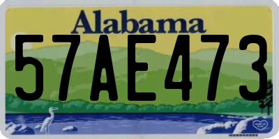 AL license plate 57AE473