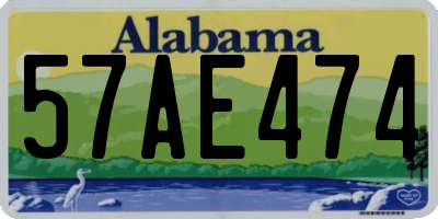 AL license plate 57AE474