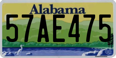 AL license plate 57AE475