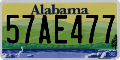 AL license plate 57AE477