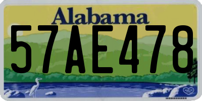 AL license plate 57AE478