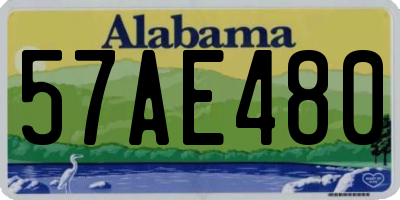 AL license plate 57AE480