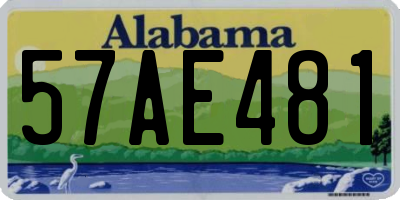 AL license plate 57AE481