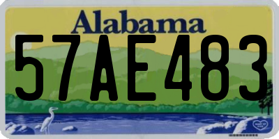 AL license plate 57AE483