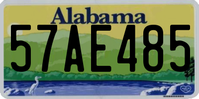 AL license plate 57AE485