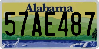 AL license plate 57AE487