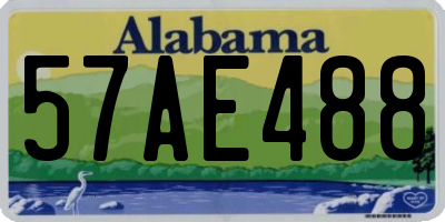 AL license plate 57AE488