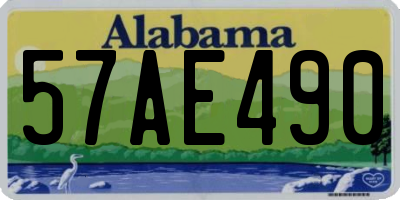 AL license plate 57AE490