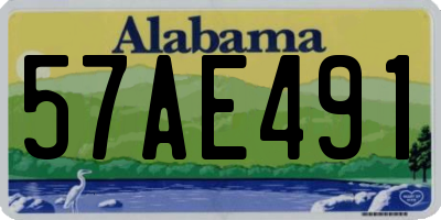 AL license plate 57AE491