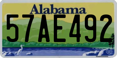 AL license plate 57AE492